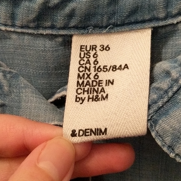 H&M Denim Chambray Shirt - Picture 3 of 4